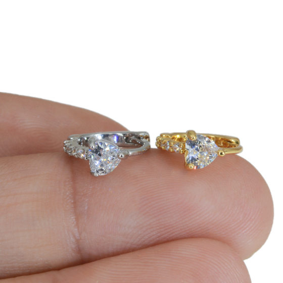 Cross-border personality 0.8x 8mm fashion earrings mini round zircon earrings female European and American ear piercing jewelry