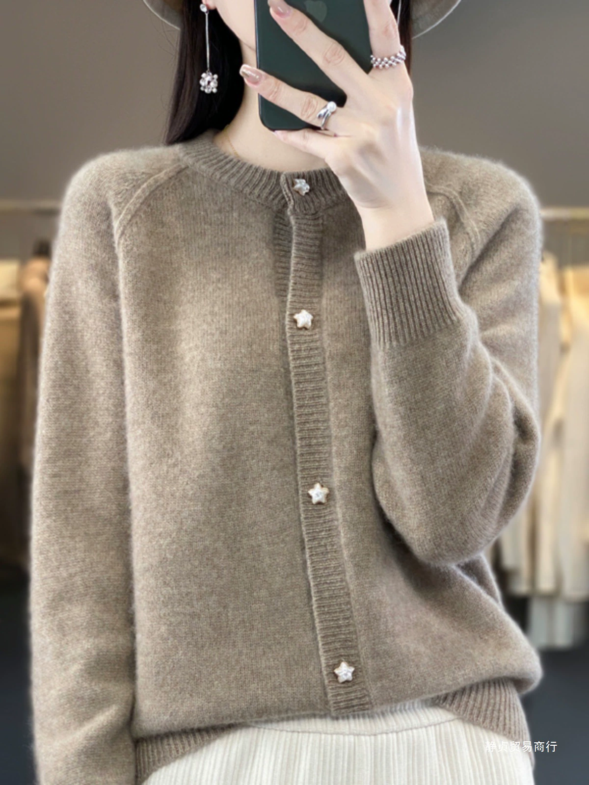 Woolen sweater, autumn cardigan