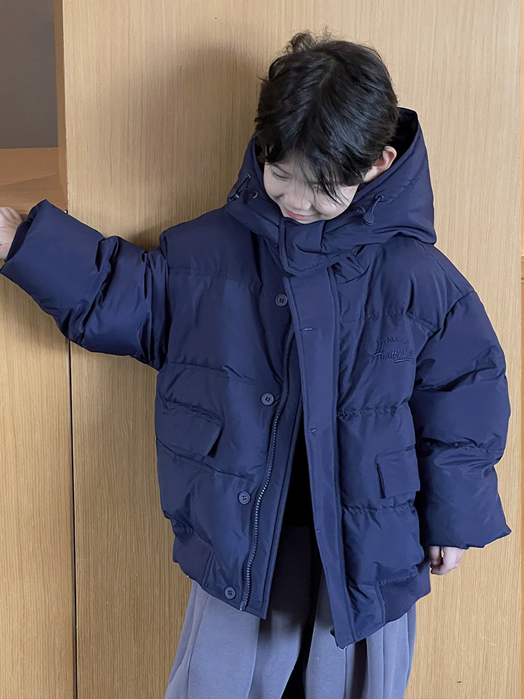 Chaqueta de plumón para niños, ropa de invierno elegante para Año Nuevo, abrigo festivo rojo de otoño e invierno para niños mayores.