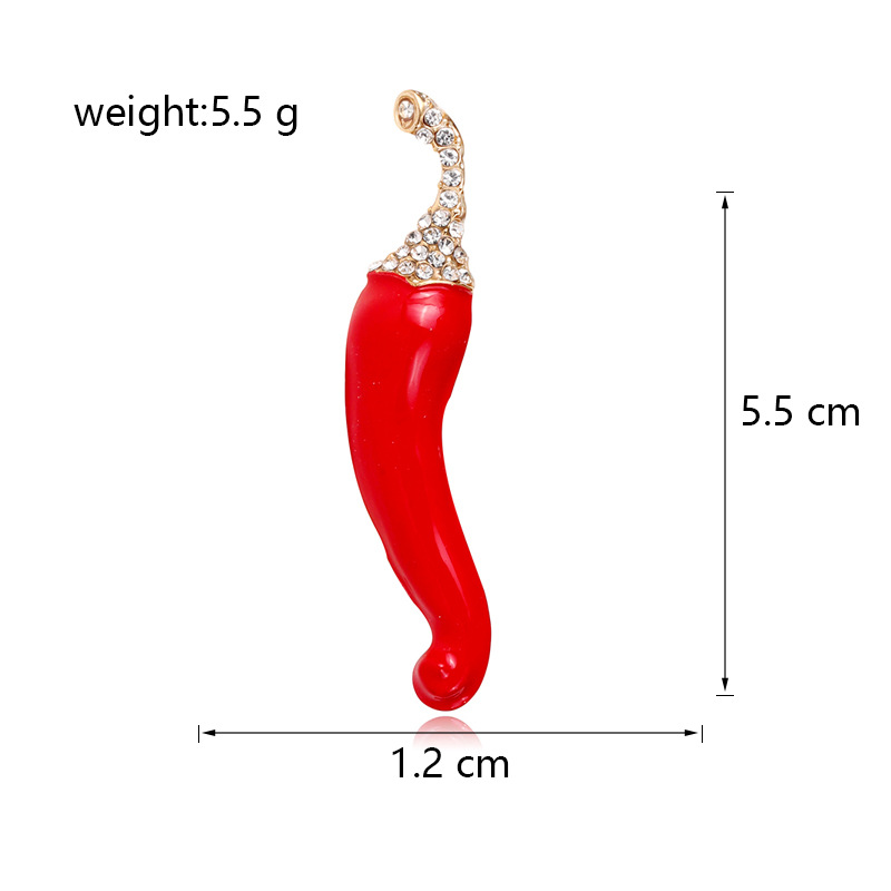 Simple Style Classic Style Pin Chili Zinc Alloy Enamel Unisex Brooches display picture 1