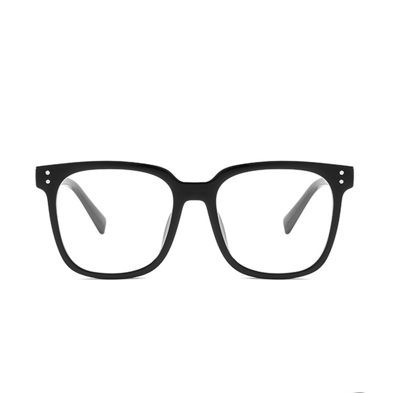 TR lightweight black-rimmed glasses anti-blue light plain-looking men's flat light tide adjustable degree retro big face slimming eye frame