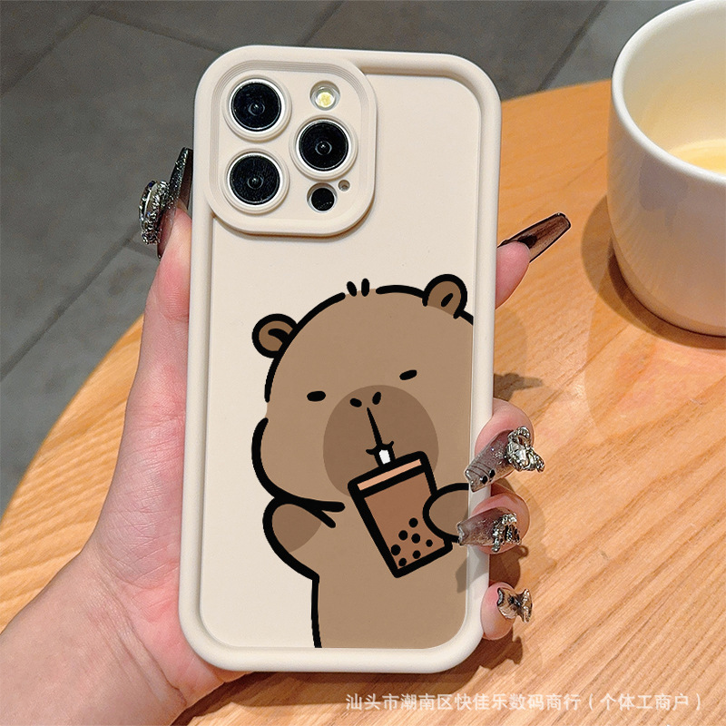 Cute cartoon otter for apple 16promax phone case 15/14plus fun 13/12/11Pro