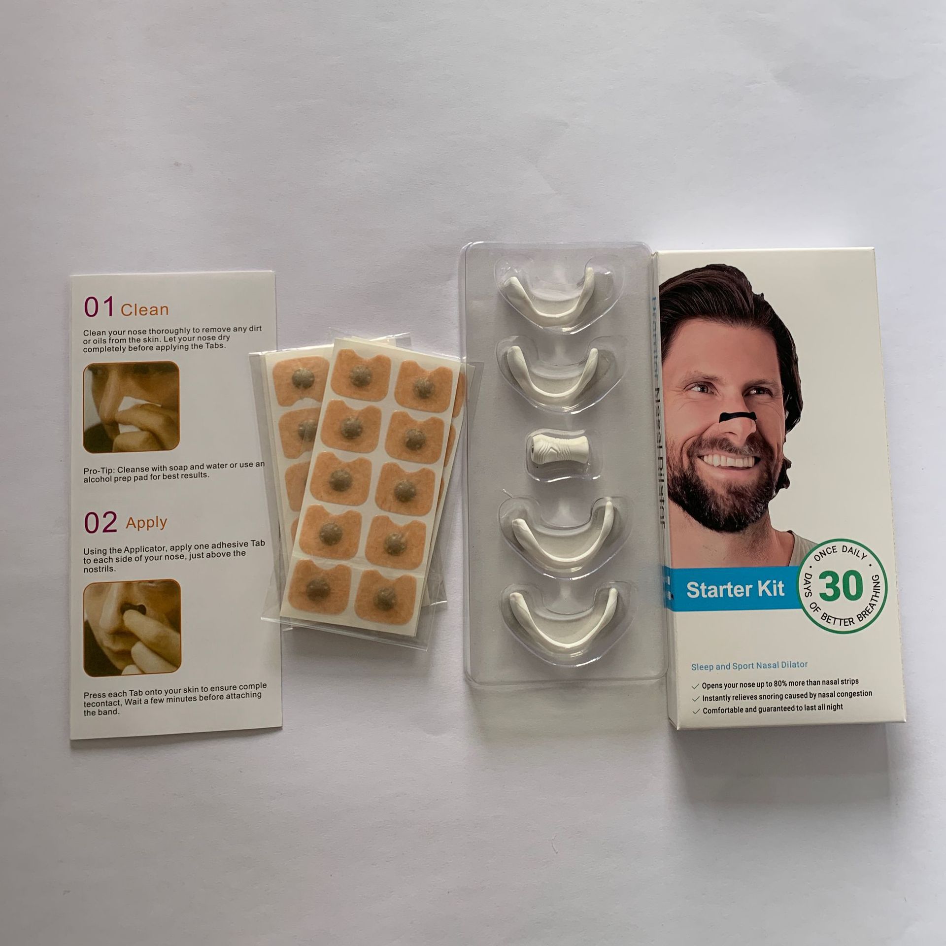 Clips de nariz de succión magnética cuadrada blanca (30 pares)