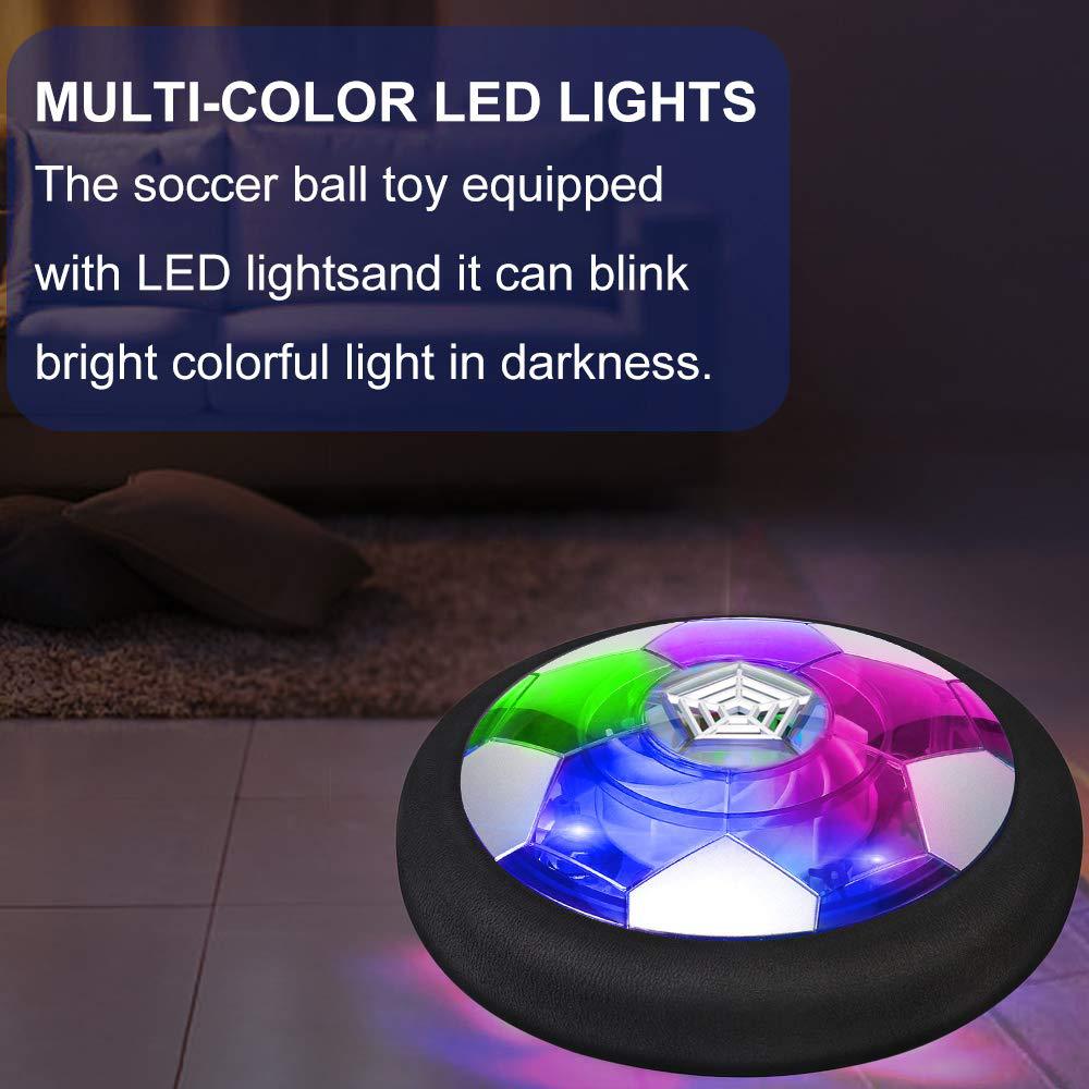 Cross-border new product starry sky charging floating soccer indoor leisure glowing soccer with double goal gates toy wholesale