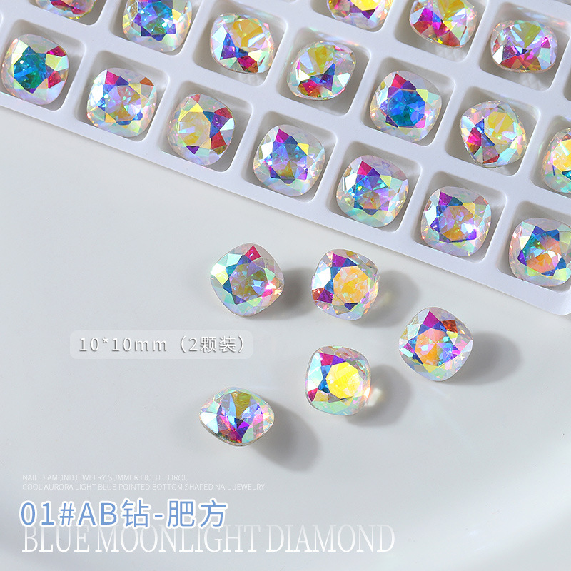 Fondo puntiagudo azul transparente Diamond-01