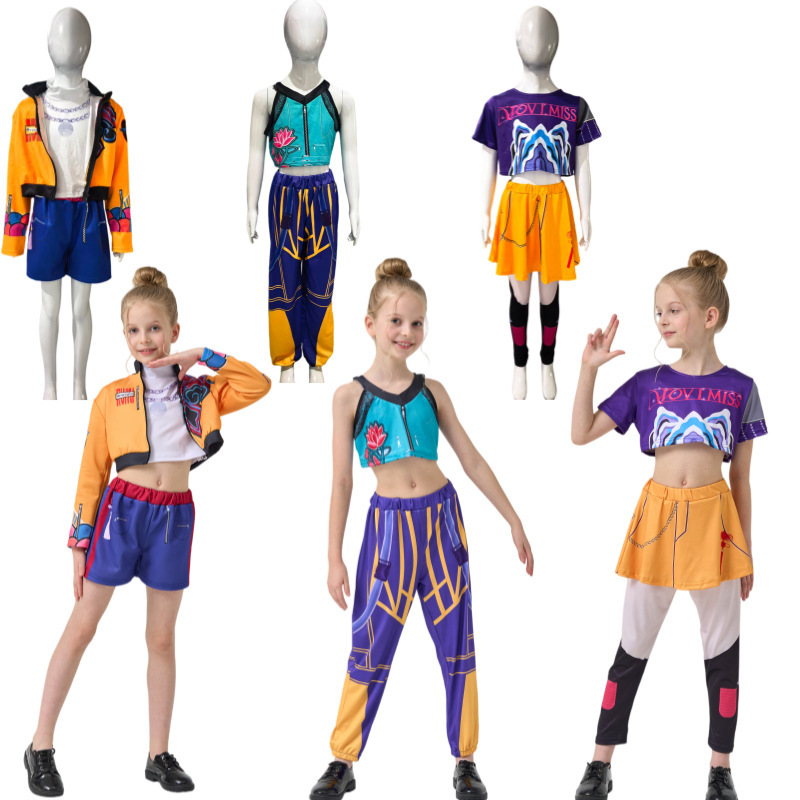 Halloween Hunting Witch Girl Character Cosplay Costume for Girls, Lumi Zoe Cosplay Performance Outfit Set