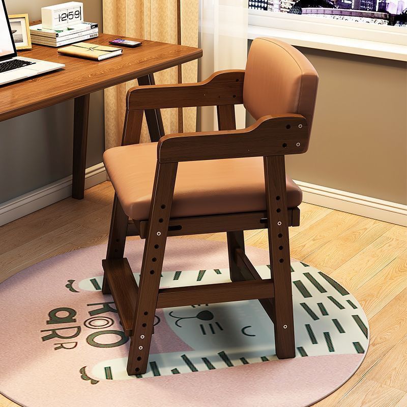 Solid Wood Learning Chair, Household Children's Adjustable Dining Chair, Adjustable Chair, Student Writing Special Backrest Growth Seat