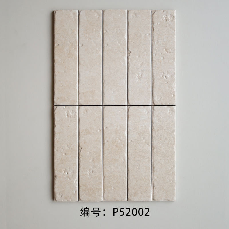 工业复古风莱姆石金属铁锈感长条手工墙砖52*200民宿餐厅艺术瓷砖|undefined