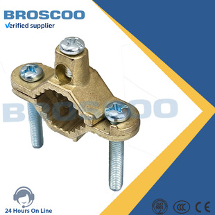 Cable connector power fittings special-shaped clamp bolt clamp grounding rod factory direct copper clamp brass