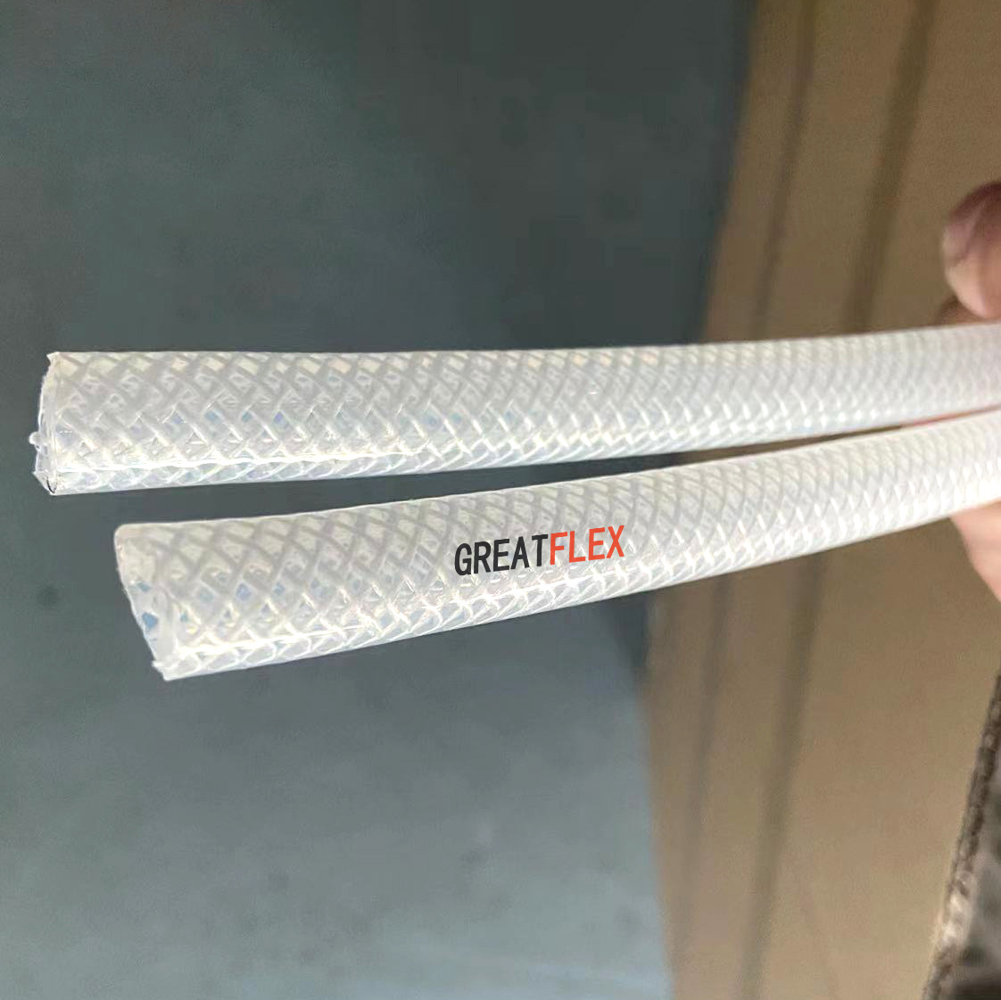 GREATFLEX硅胶编织网纹透明平滑管厂家BP20