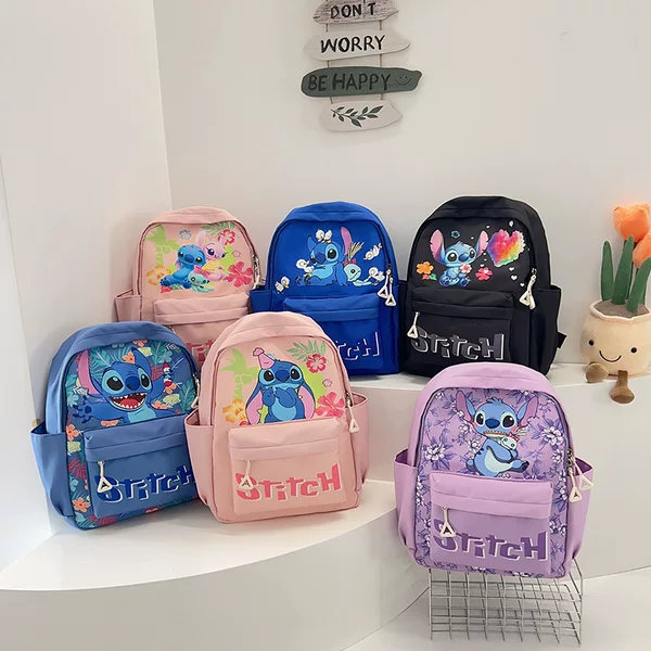 Wholesale New Boys Girls Stitch Outdoor Backpack Kindergarten Schoolbag Cartoon Children Backpack