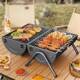 Thickened Barbecue Oven Outdoor Portable Multi-function with Chimney Oven Double-sided Household Charcoal Stove Camping Barbecue