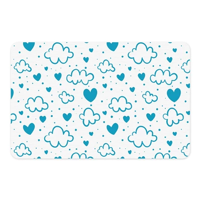 Avtomobil döşəmə paspasları: Bathroom Door Toilet Bathroom Hard - cloud-heart-cluster-6039