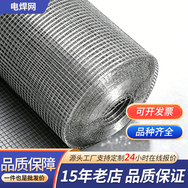 热镀锌电焊网铁丝网建筑内外墙面防裂钢丝网不锈钢焊接抹灰网卷厂