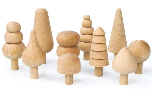 Bloques de construcción de arco iris para niños de madera juguetes bebé color cognición educación infantil altura apilamiento 3-10 años Juguetes