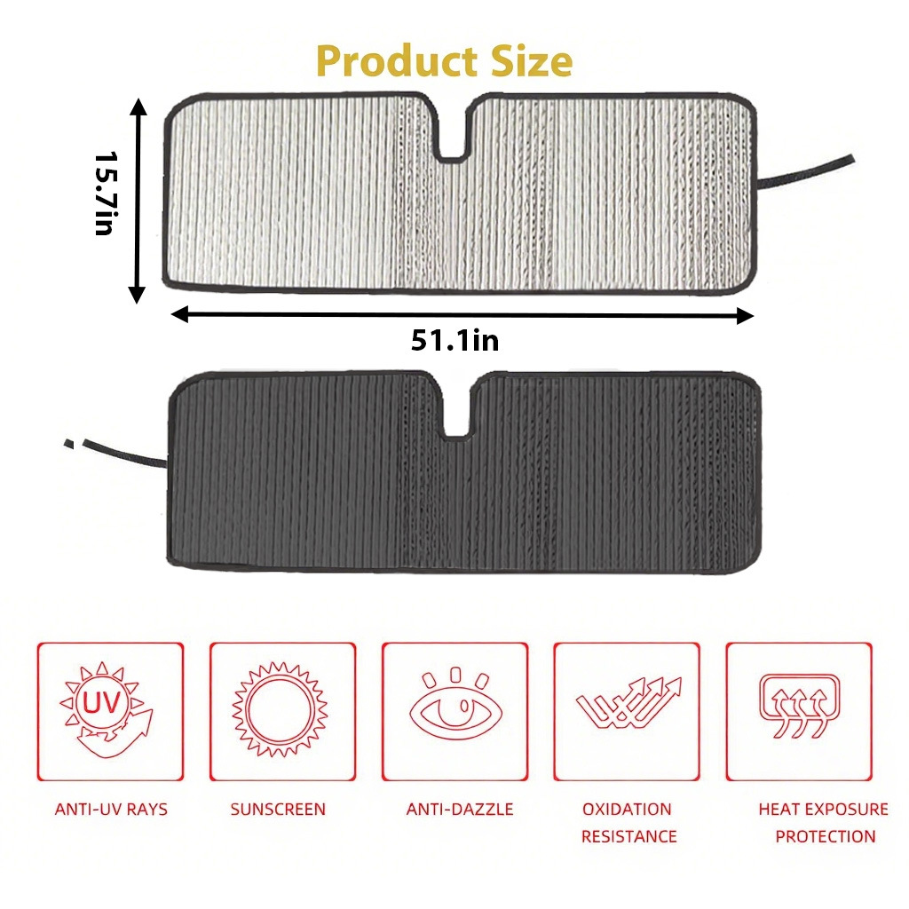 Cross-Border High-Quality Windshield Summer Sun Protection Snap-In Insulated Sunshade Wrangler Car Sunshade Front Shield ​