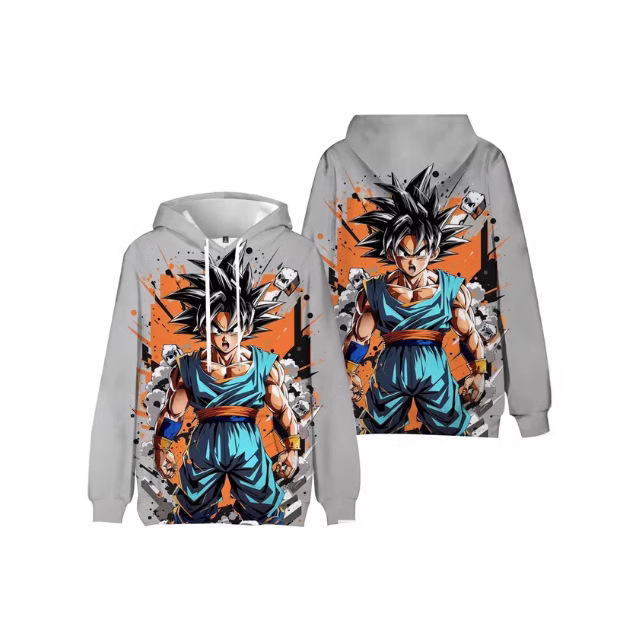 2024 New Dragon Ball Z Son Goku 3D Printed Spring Autumn Casual Sweatshirtss Fashion Pullover Hoodies