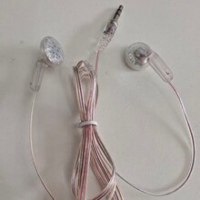 厂家定制航空耳机透明水晶线入耳式mp3外贸配机送礼有线耳机