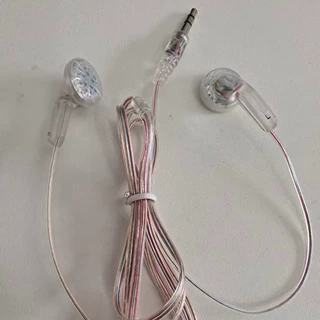 厂家定制航空耳机透明水晶线入耳式mp3外贸配机送礼有线耳机