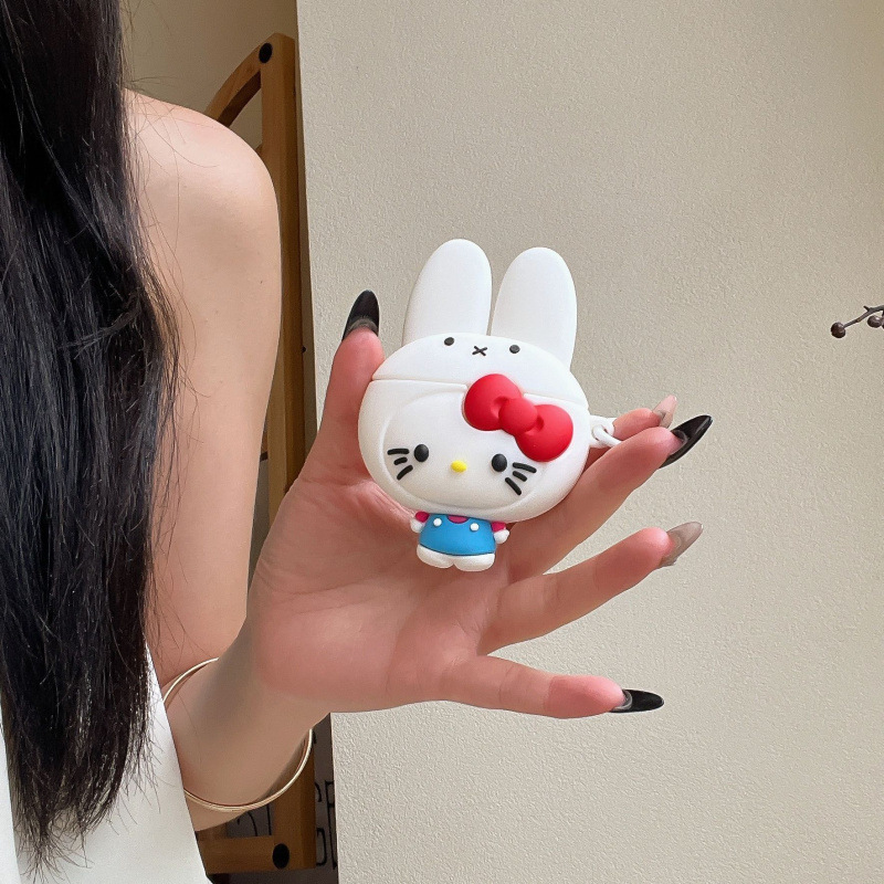 Miffy Head Meow Meow Protective Case for AirPods Pro 1/2 Generation Apple Bluetooth Earphone Cover Airpods4