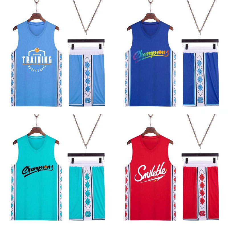 Children's basketball uniform boys suit summer quick-drying training camp team uniform printed Girls Primary School students printed sports jersey