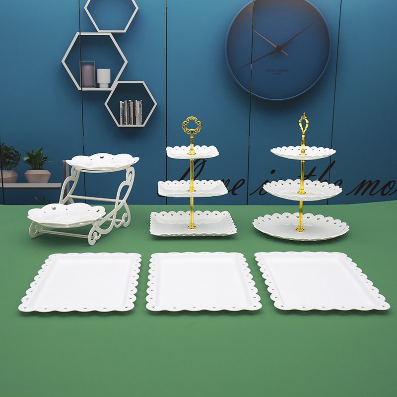 Fiesta de cumpleaños de postres estante de exhibición mesa de comida fría mesa de té bandeja de pasteles de bocadillos estante de postres de boda decoración