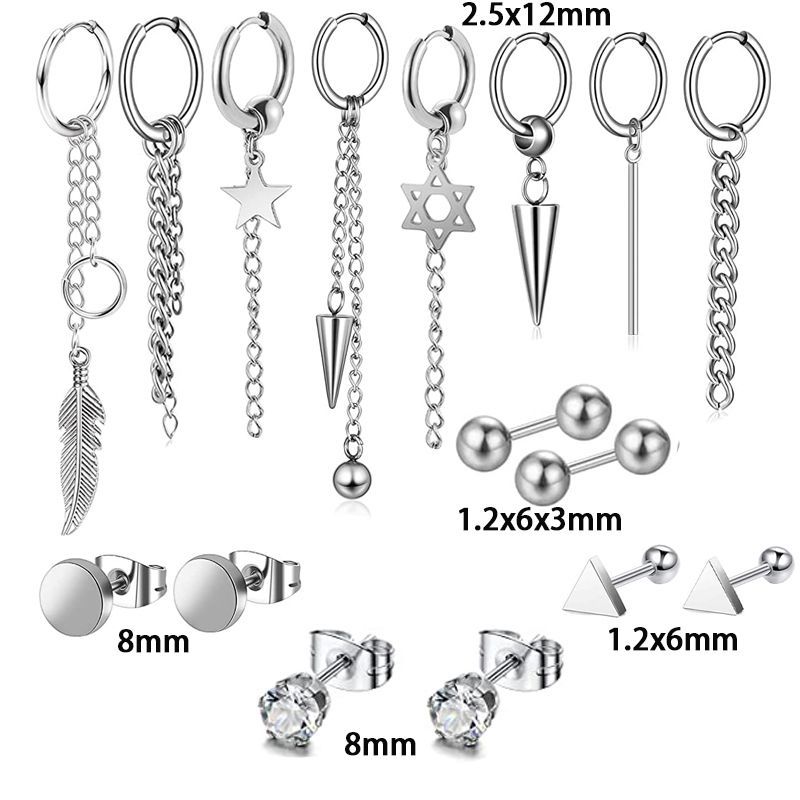 Pointed titanium steel lip stud product view