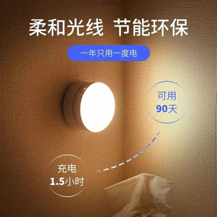 Intelligent Human Body Sensor Magnetic Lamp Led Lamp Home Bedroom Bedroom Night Aisle Cabinet Stair Night Light Factory