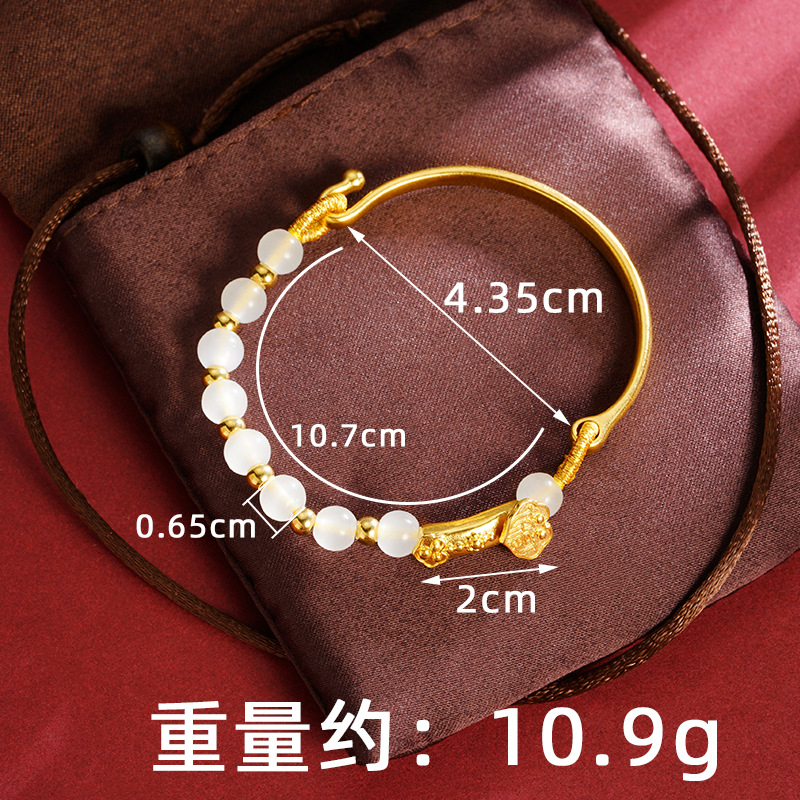 Vietnam Sha Jin Guochao Ruyi viento chino pulsera pulsera de jade mujer lujoso ligero joyas auspiciosas joyas al por mayor