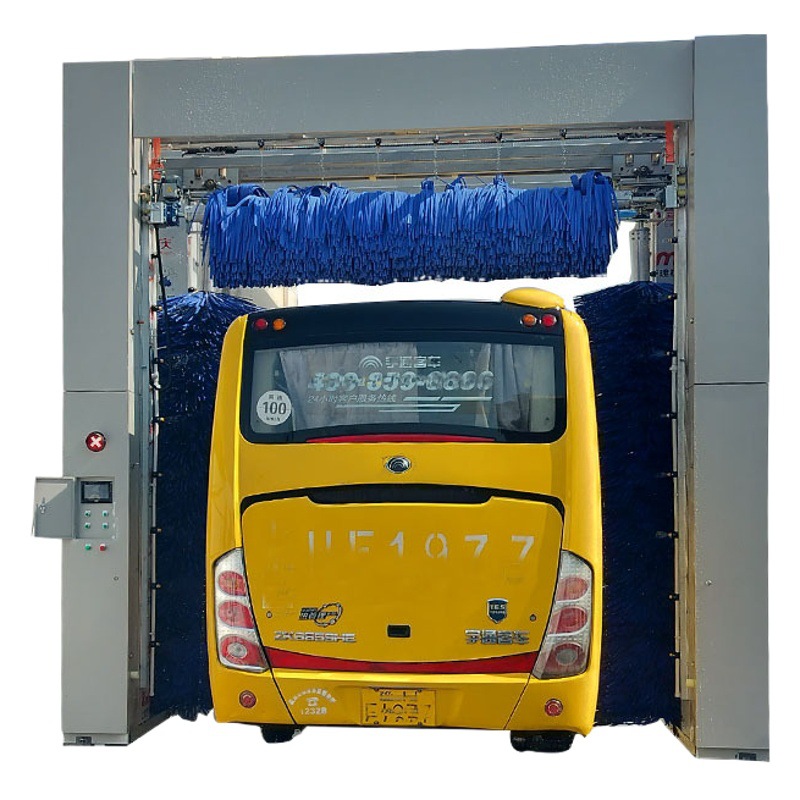 Máquina de lavado de autobuses de tipo pórtico con 3 cepillos, equipo de lavado de autos automático, máquina de lavado de autos computarizada totalmente automática para autobuses