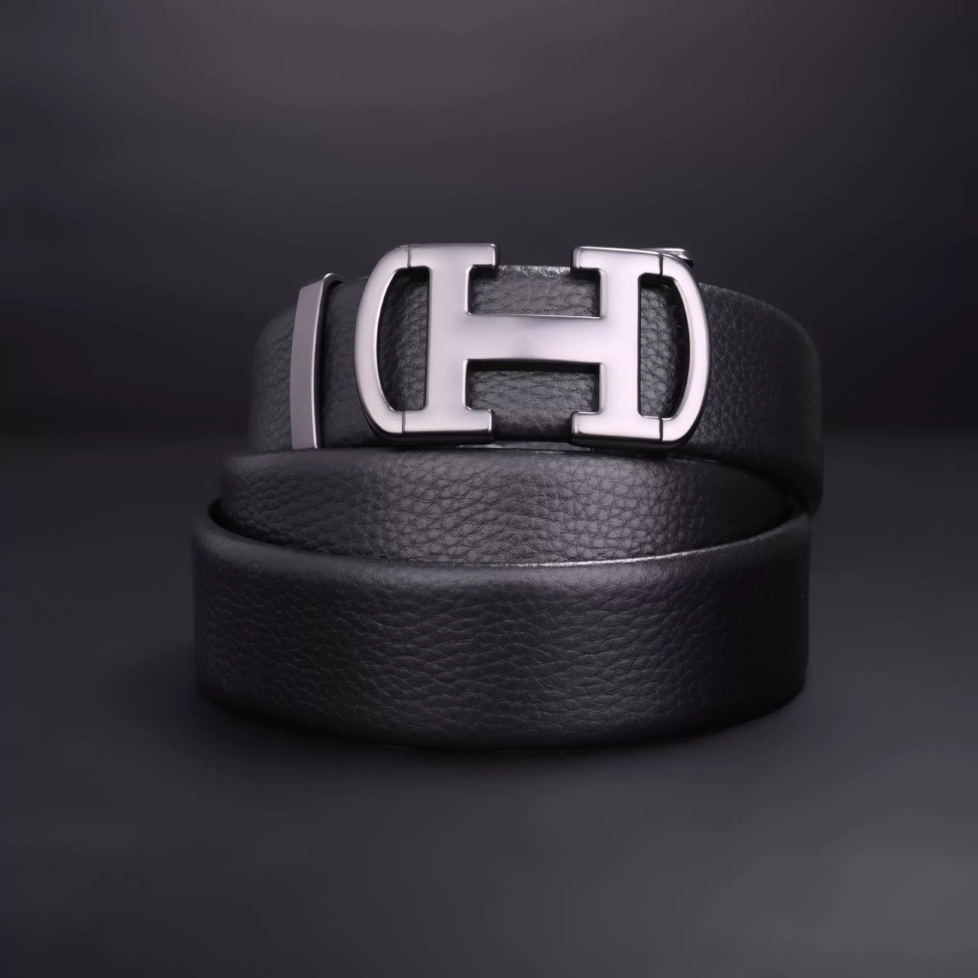 皮带男士复古H扣黑色腰带中年爸爸裤带中老年人长辈男式高端工字