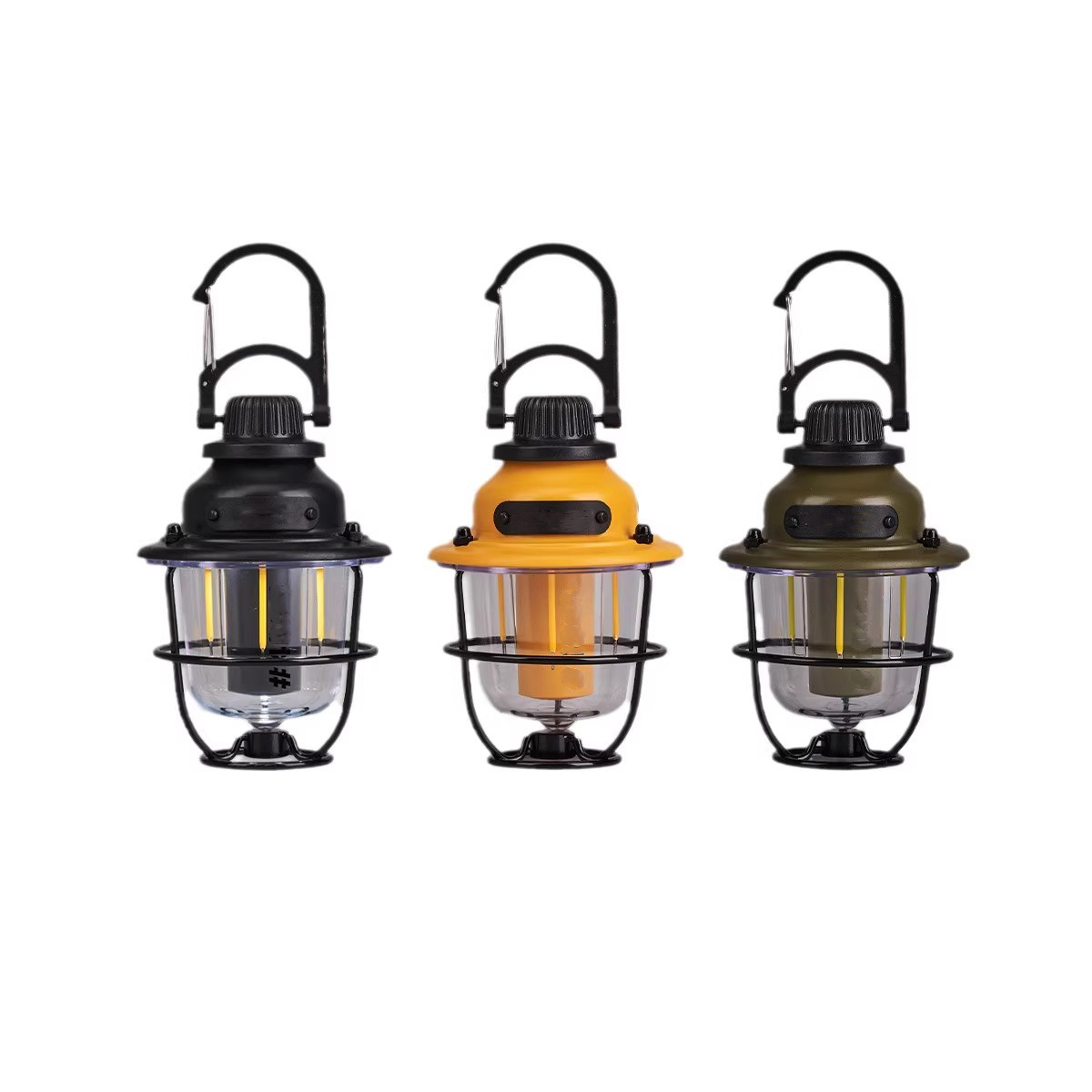 Jiang Fenfa luces de campamento retro al aire libre, carga de pasajeros, camping portátil, picnic, luces de ambiente portátiles, candelabros de arte, linternas de caballos