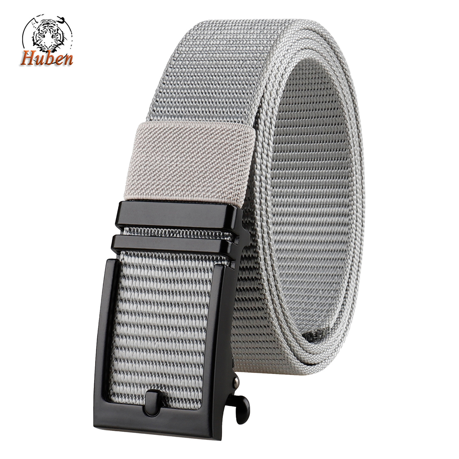 Cinturón para hombre Hebilla automática de aleación sin dientes Cinturón de nailon grueso Cinturón táctico Cinturón para hombre de moda de negocios