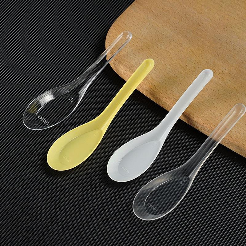 [Available for shipping to Xinjiang] Disposable spoons for takeout, soup spoons, fast-food spoons, commercial ice powder spoons, and thickened dessert spoons