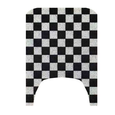 Electric vehicle foot mat Wire Loop Cartoon Cute N170 Dustproof - black-and-white-grid-no9-n1-series