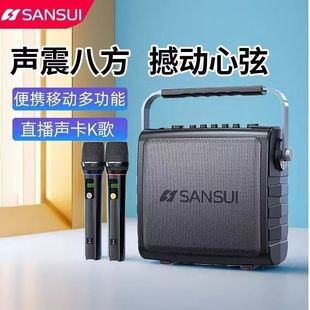 Shanshui Ss580 Outdoor Live Broadcast Satchel Square Home Audio Three-Way High-Power Stereo Bluetooth Speaker