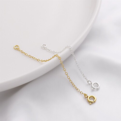 Gold-plated 14K color-preserving lobster claw extender chain DIY handmade bead bracelet necklace jewelry accessory
