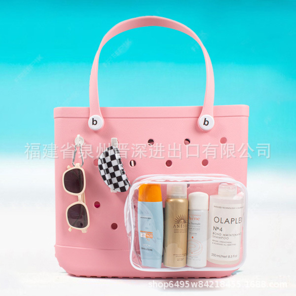 Factory Direct wholesale pvc transparent multifunctional portable travel cosmetics storage bag bogg beach bag accessories