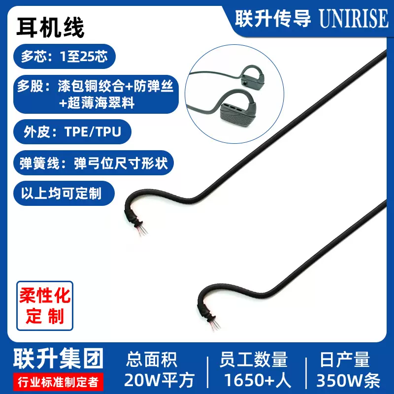 1-25芯屏蔽耳机线 漆包线 数码音频线TWS喇叭线TPE/TPU头戴耳机线