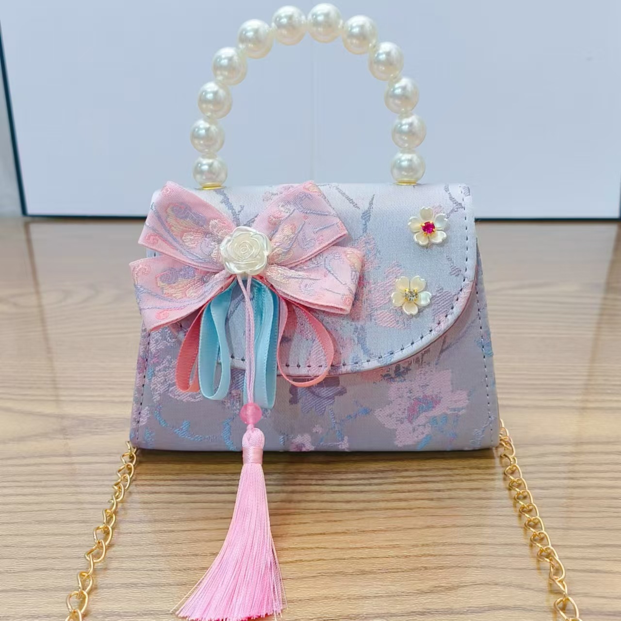 Nuevo estilo antiguo bolso para niños bolso de mensajero lindo para niña bolso de hombro de viaje de niña de estilo chino bolso de hombro de todo fósforo