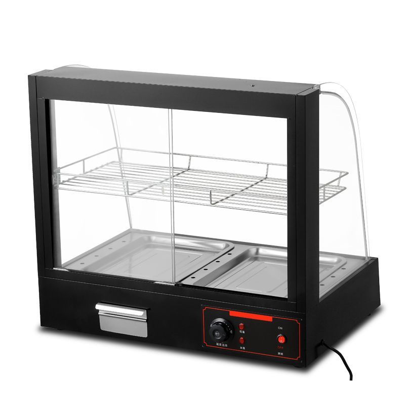 Desktop Commercial Heating and Insulation Cabinet Thermostat Chestnut Egg Tart Bread Glass Deli Cabinet Food Small Display Cabinet