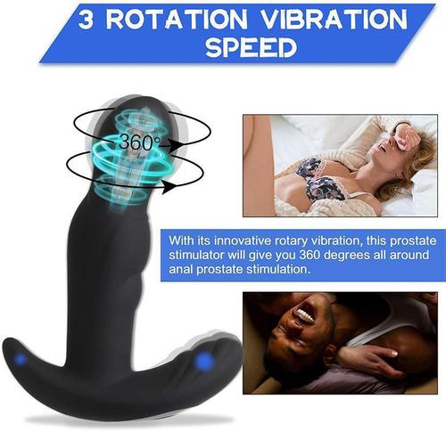 Rotating anal plug wireless remote control prostate massager anal vibration masturbator adult sex products wholesale