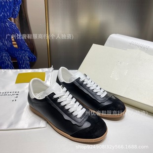 MM6 Desun Shoes 2025 Summer New Lace-up Round Head Fashion Low-top Casual Sports Couple's White Shoes