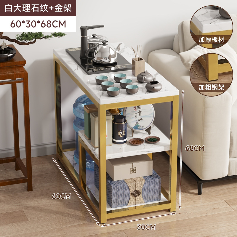 [수출 볼드 업그레이드] 60*30*68cm 화이트 질감 + 카본 스틸 골드 프레임