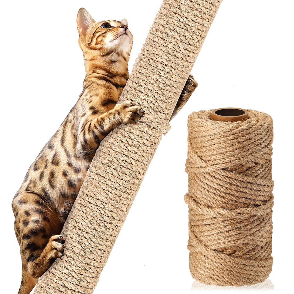 Sisal rope for cat scratching post tree tower replacement and repair DIY cat climbing pole cat tree jute rope
