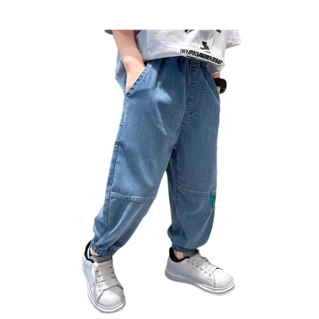 2025 nuevos niños de verano, niños de verano, jeans de moda, ropa de verano para niños, pantalones delgados a prueba de mosquitos image 5