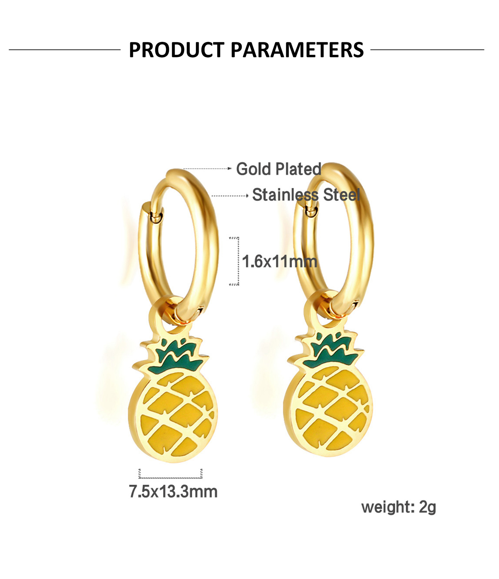 Women's Gender 1 Pair Simple Style Classic Style Daisy Plating 304 Stainless Steel Drop Earrings