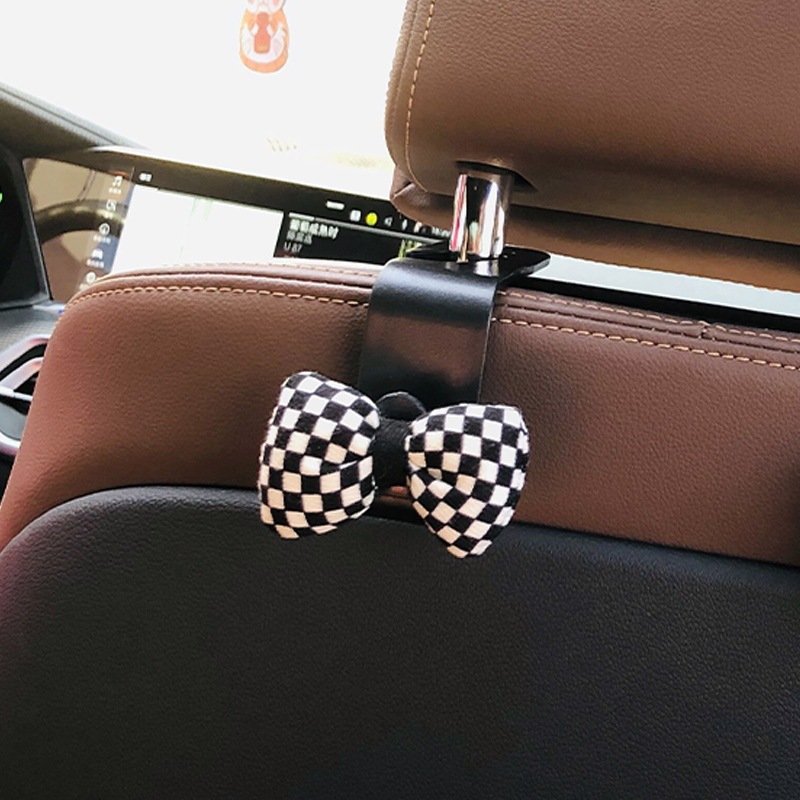 Gancho de coche, respaldo del asiento del coche, almacenamiento invisible trasero multifuncional, gancho pequeño, accesorios de decoración de coche lindos para mujer