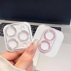 Apple 17/16 カメラ保護フィルム 15Plus フルカバーに適したグリッターパウダーワンピースオールインクルーシブレンズフィルム