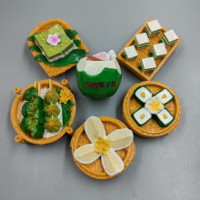 海南旅游仿真美食树脂磁性食谱冰箱贴